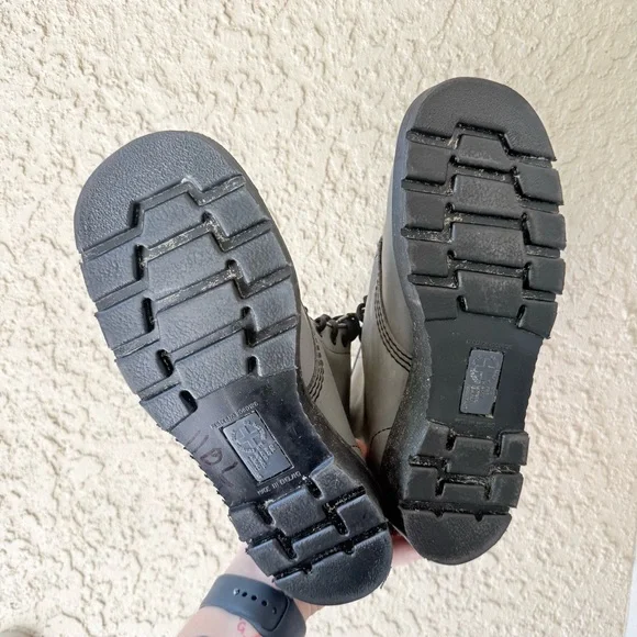 Vintage Dr. Marten Leather Olive Green Combat Boots Women’s Size 7.5 - Picture 5 of 8